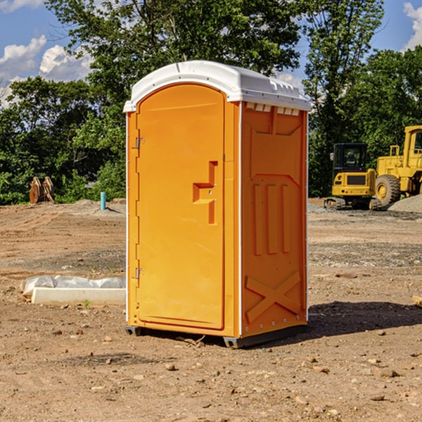 how often are the portable restrooms cleaned and serviced during a rental period in Nodaway County Missouri